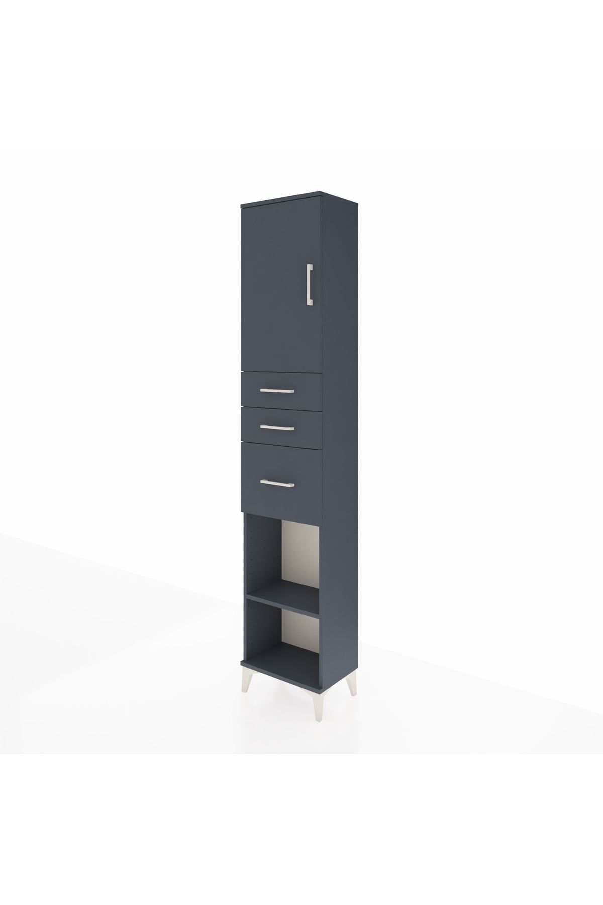 Arges Dolap 3 Raflı 3 Çekmeceli Tek Kapaklı 44x30x221 - S28M231V5A