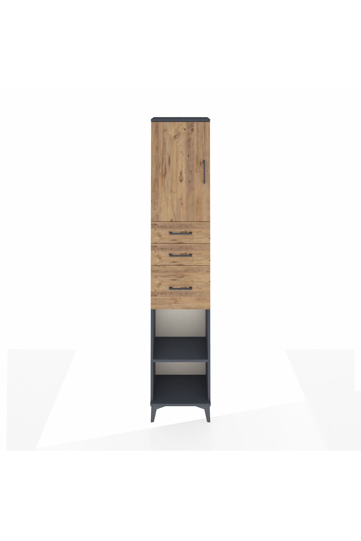 Arges Dolap 3 Raflı 3 Çekmeceli Tek Kapaklı 44x30x221 - S28M231V6A