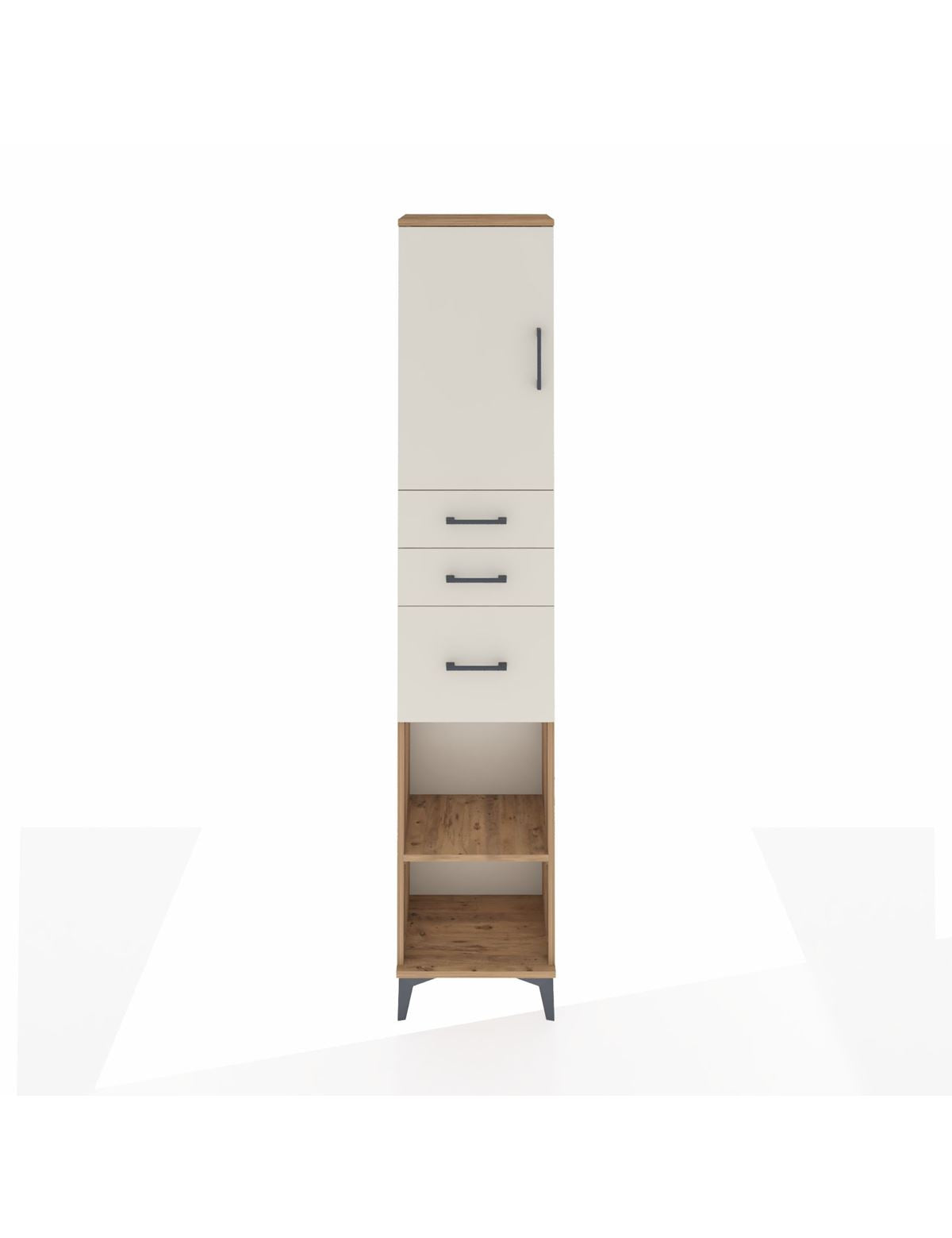Arges Dolap 3 Raflı 3 Çekmeceli Tek Kapaklı 44x30x221 - S28M231V7A