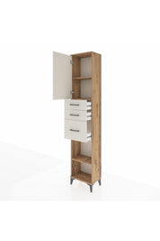 Arges Dolap 3 Raflı 3 Çekmeceli Tek Kapaklı 44x30x221 - S28M231V7A