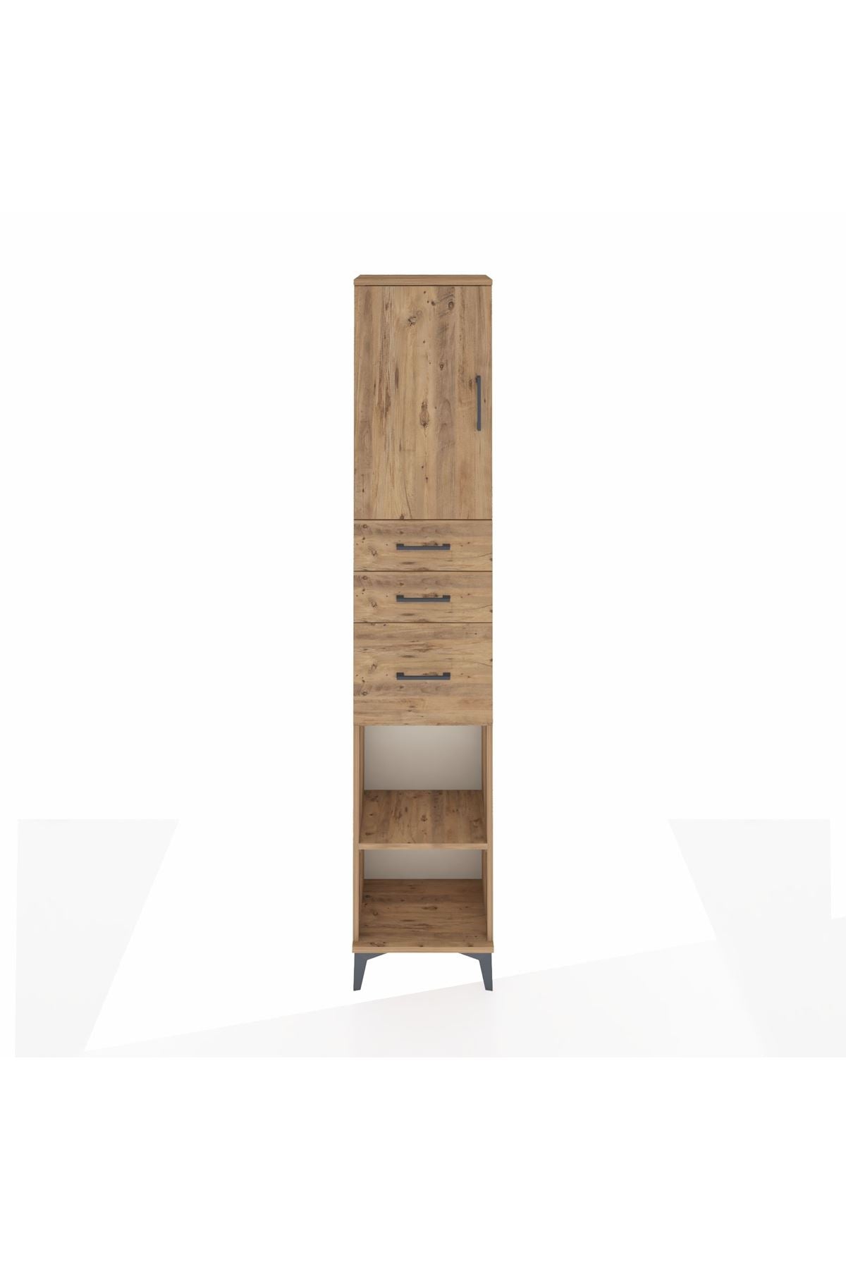 Arges Dolap 3 Raflı 3 Çekmeceli Tek Kapaklı 44x30x221 - S28M231V9A