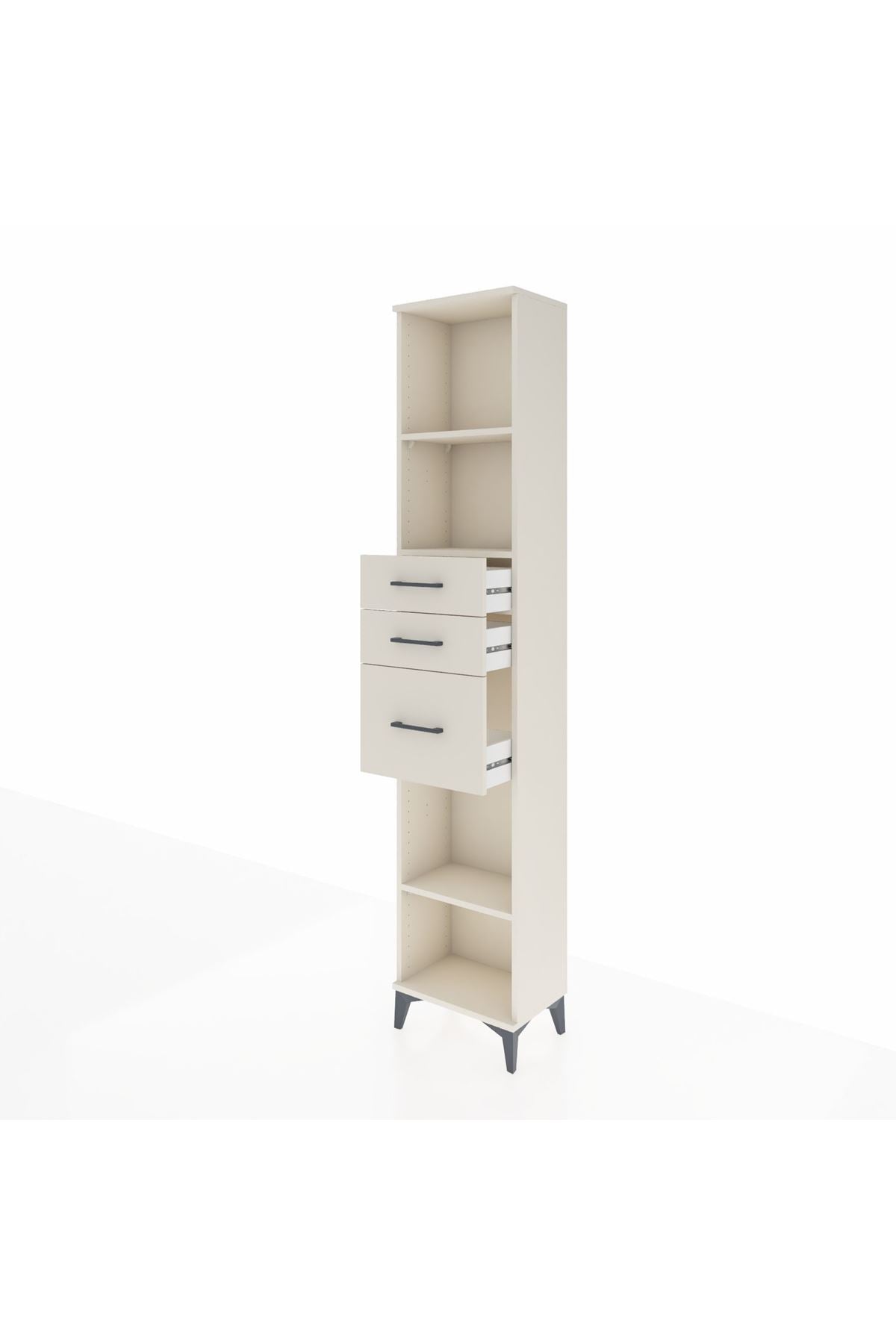 Arges Dolap 3 Raflı 3 Çekmeceli 44x30x221 - S28M232V1A