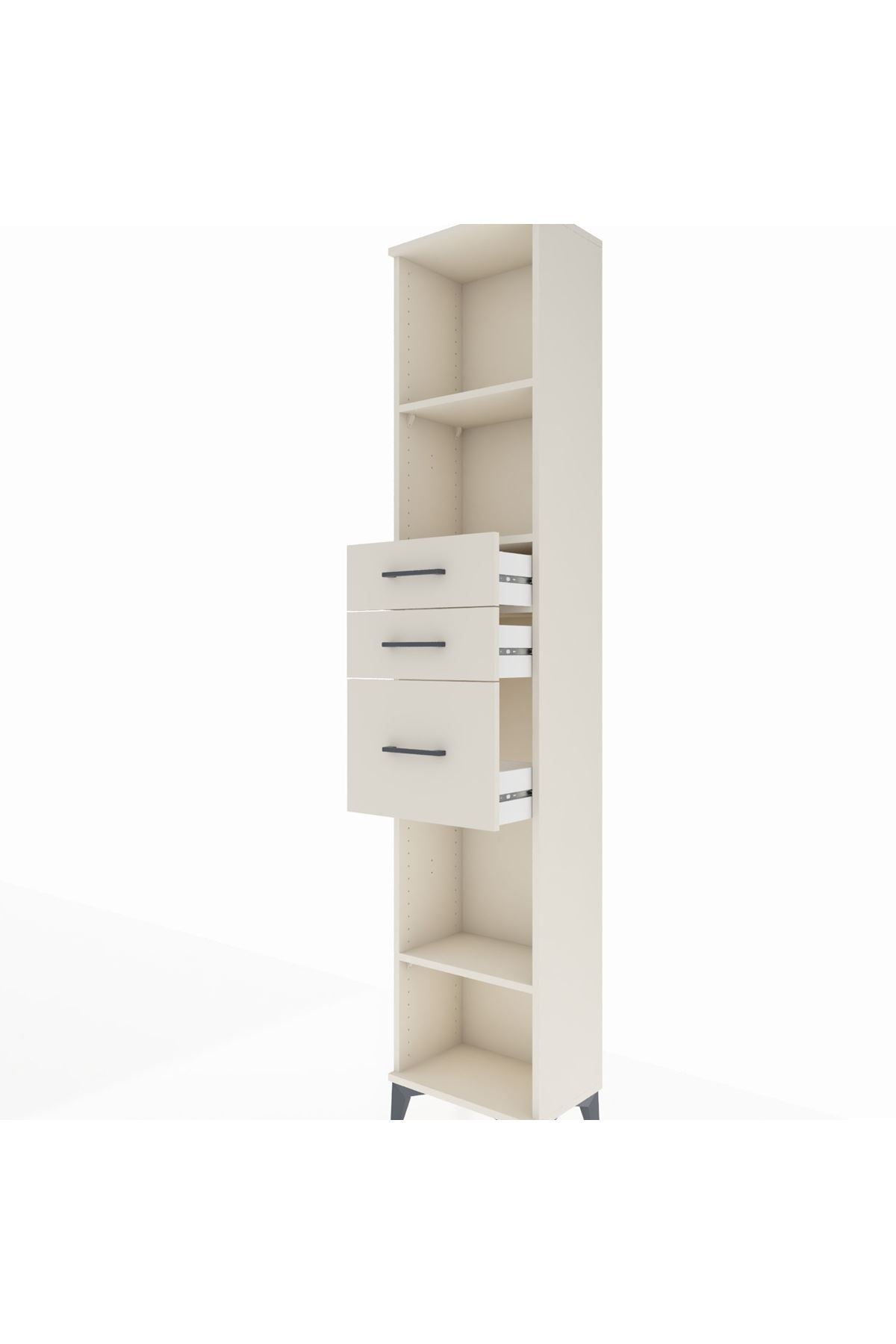 Arges Dolap 3 Raflı 3 Çekmeceli 44x30x221 - S28M232V1A