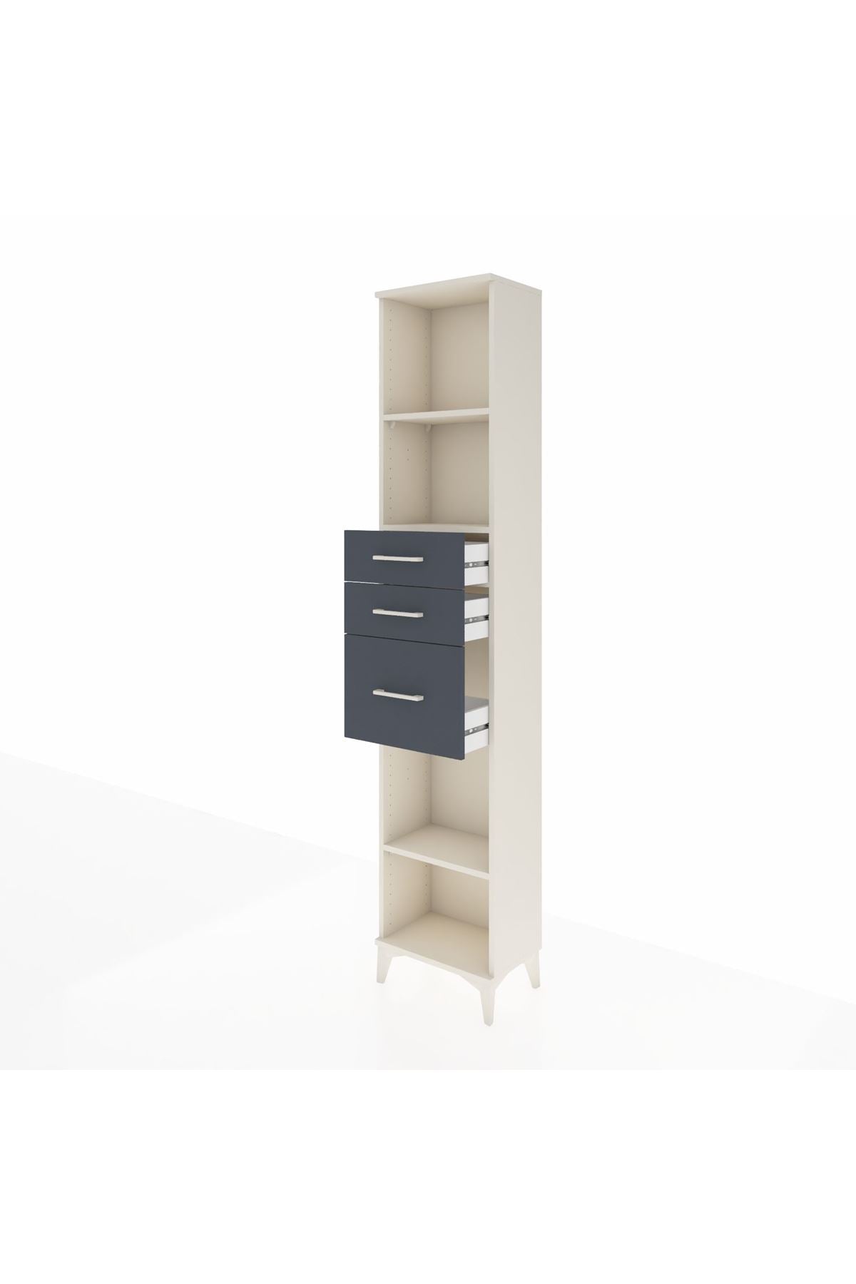 Arges Dolap 3 Raflı 3 Çekmeceli 44x30x221 - S28M232V2A