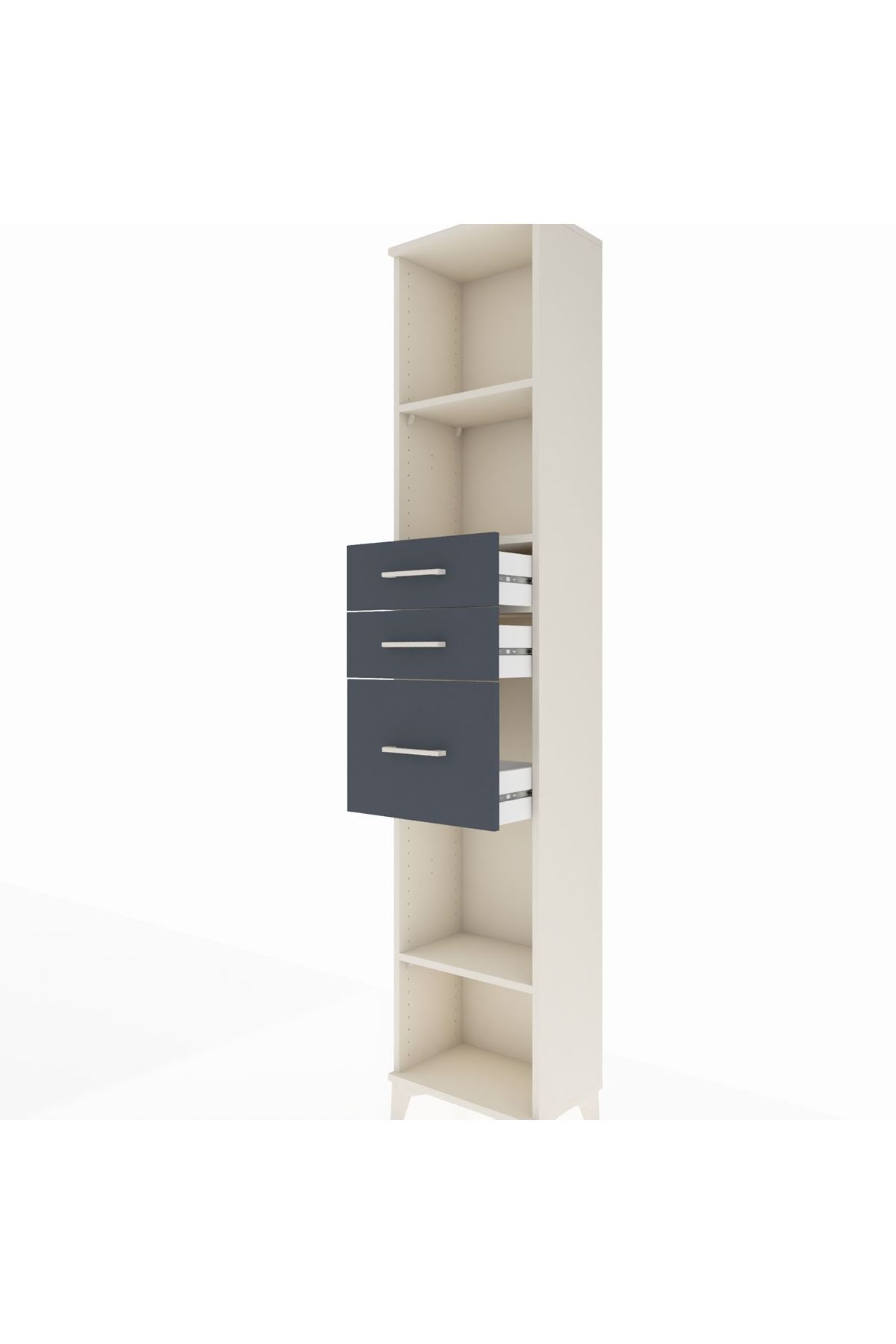 Arges Dolap 3 Raflı 3 Çekmeceli 44x30x221 - S28M232V2A