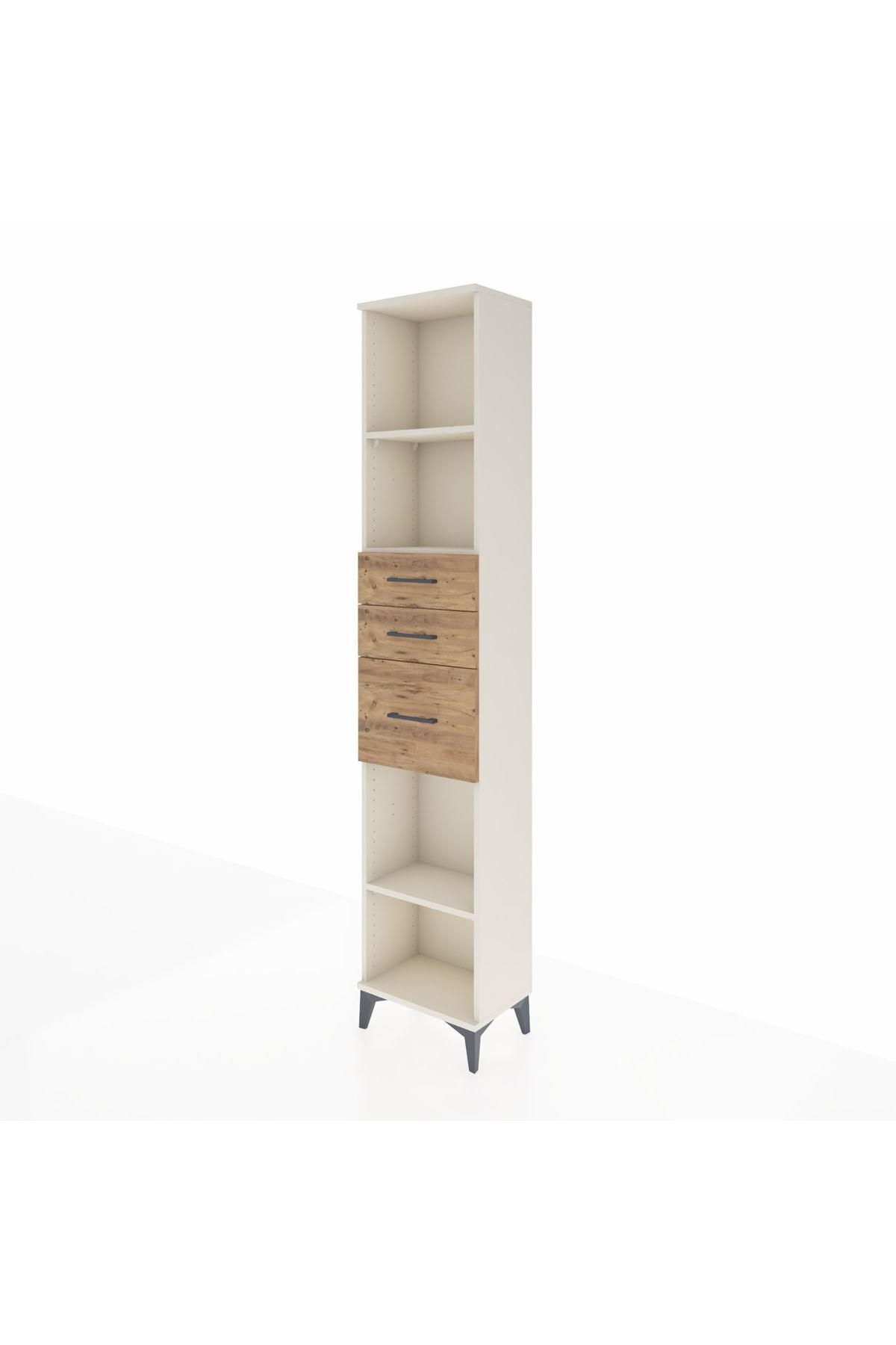 Arges Dolap 3 Raflı 3 Çekmeceli 44x30x221 - S28M232V3A