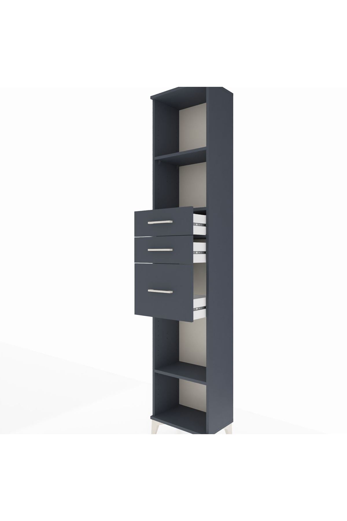 Arges Dolap 3 Raflı 3 Çekmeceli 44x30x221 - S28M232V5A