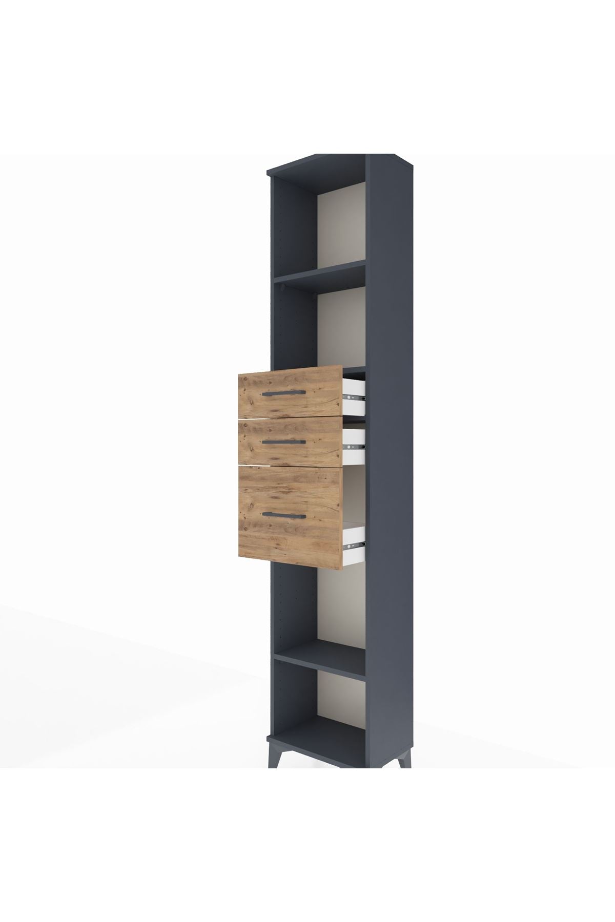 Arges Dolap 3 Raflı 3 Çekmeceli 44x30x221 - S28M232V6A