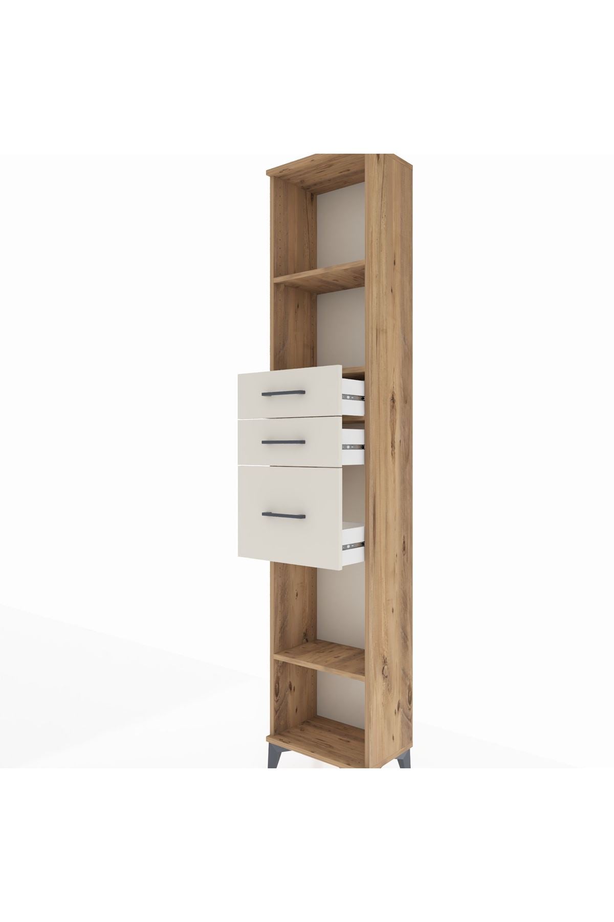 Arges Dolap 3 Raflı 3 Çekmeceli 44x30x221 - S28M232V7A