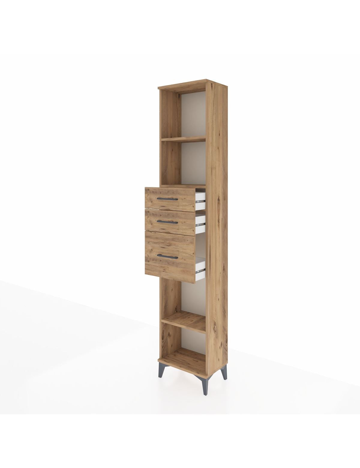 Arges Dolap 3 Raflı 3 Çekmeceli 44x30x221 - S28M232V9A