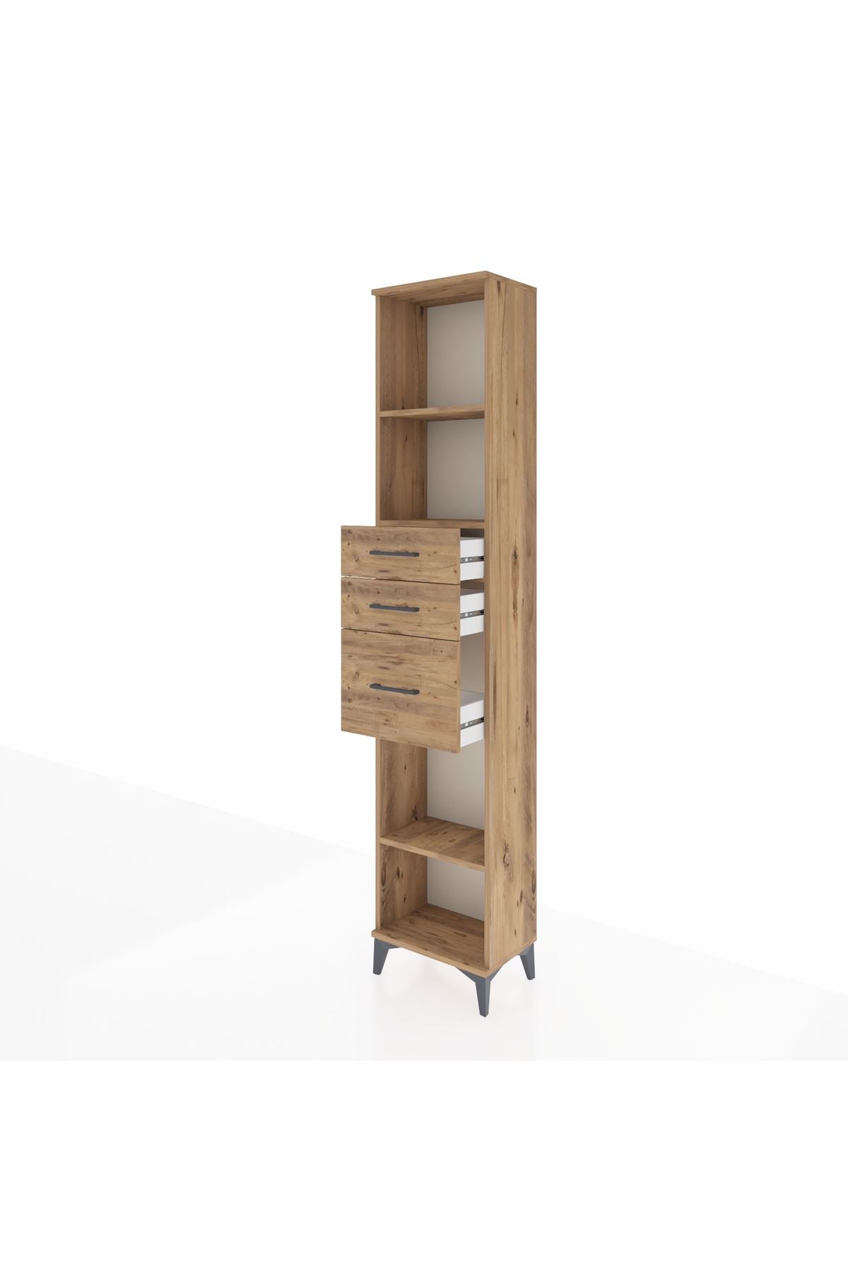 Arges Dolap 3 Raflı 3 Çekmeceli 44x30x221 - S28M232V9A