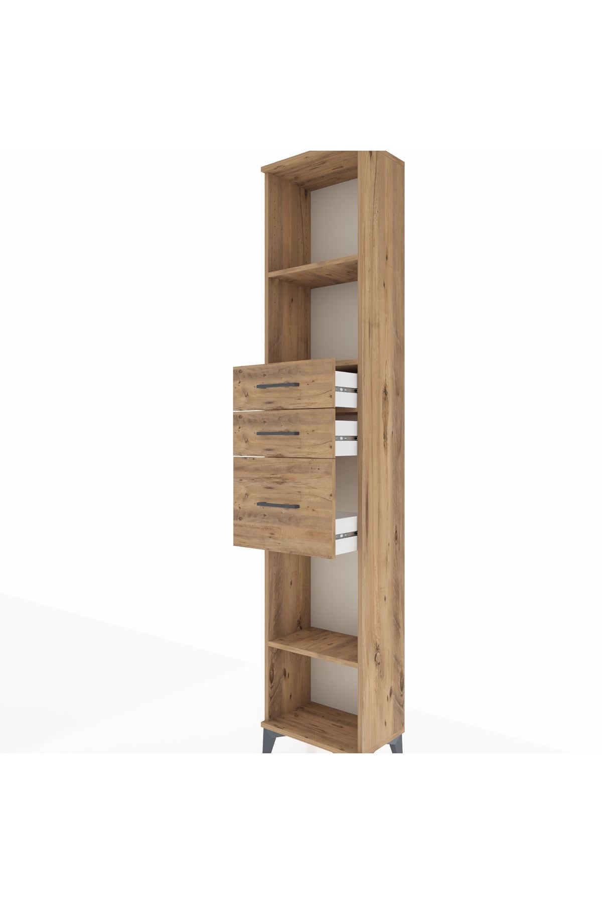 Arges Dolap 3 Raflı 3 Çekmeceli 44x30x221 - S28M232V9A