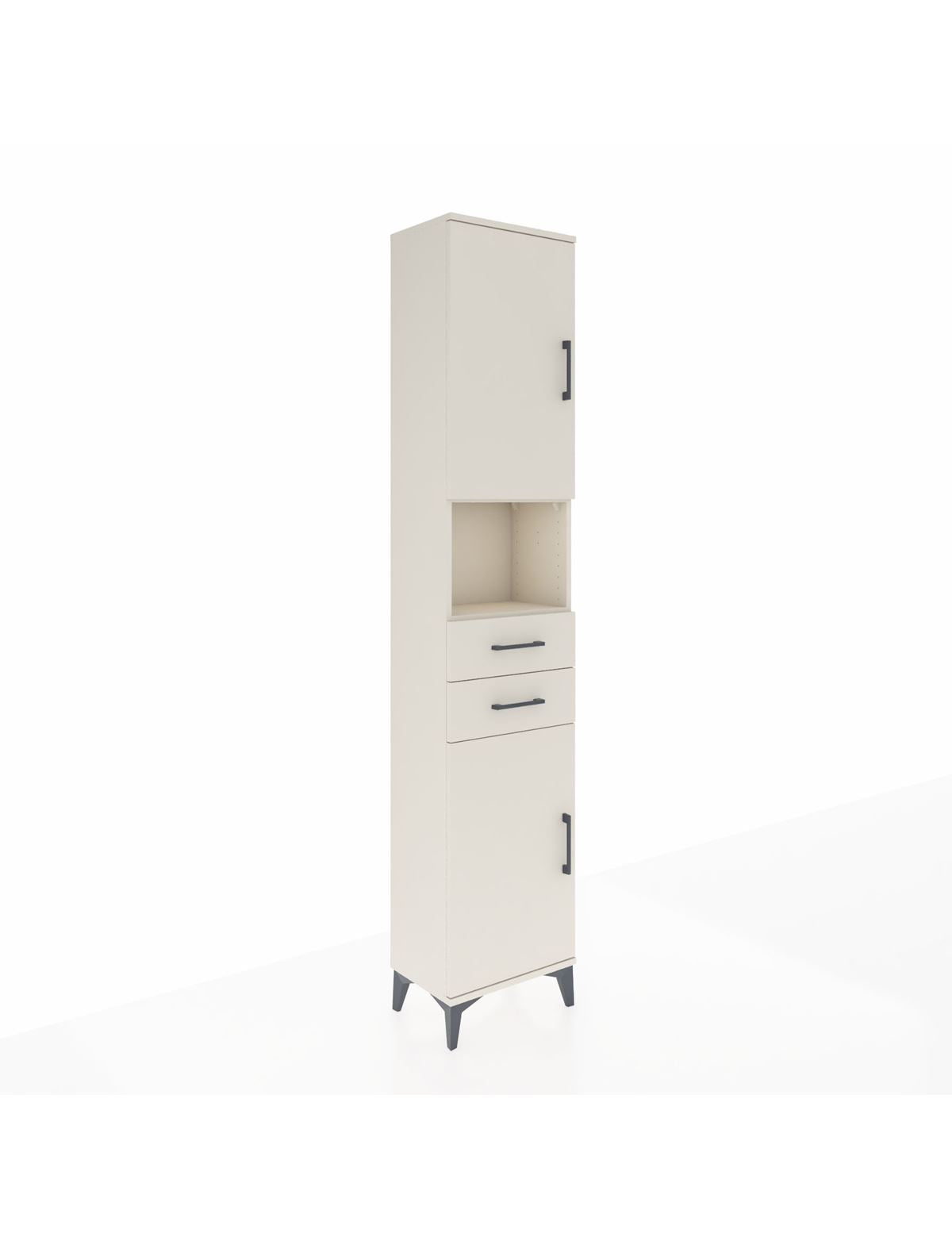 Arges Dolap 4 Raflı 2 Çekmeceli 2 Kapaklı 44x30x221 - S28M233V1A