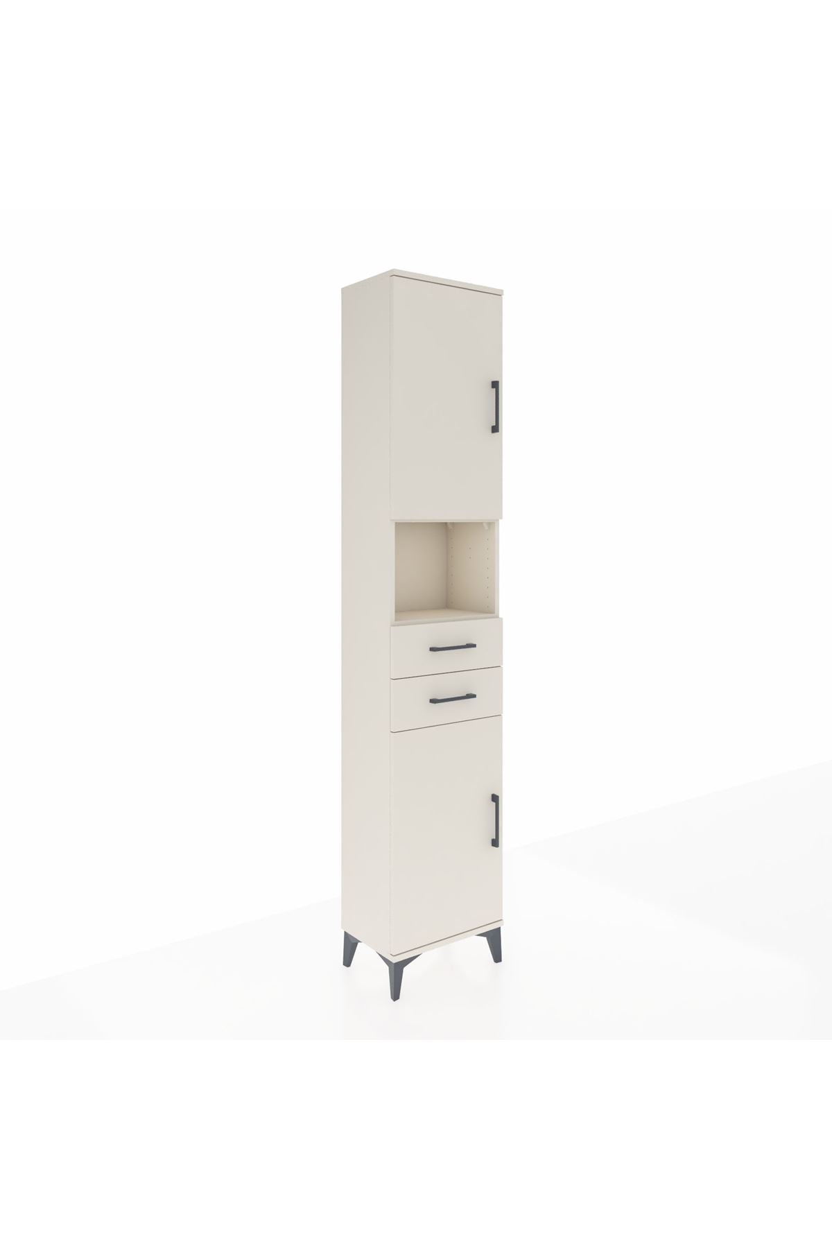 Arges Dolap 4 Raflı 2 Çekmeceli 2 Kapaklı 44x30x221 - S28M233V1A