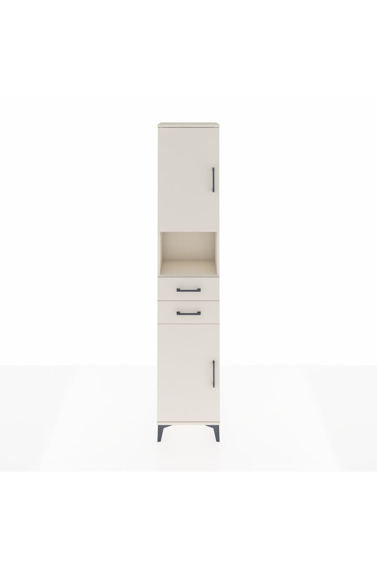 Arges Dolap 4 Raflı 2 Çekmeceli 2 Kapaklı 44x30x221 - S28M233V1A
