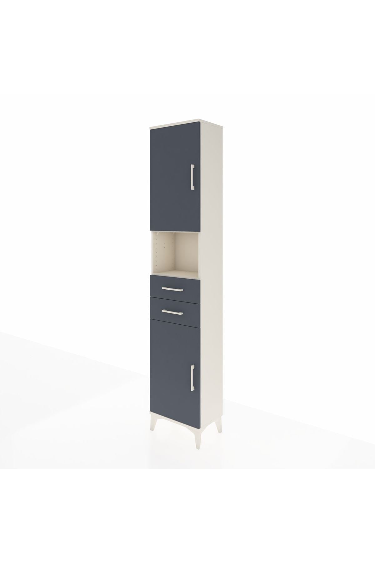 Arges Dolap 4 Raflı 2 Çekmeceli 2 Kapaklı 44x30x221 - S28M233V2A
