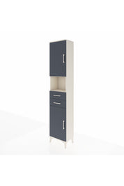 Arges Dolap 4 Raflı 2 Çekmeceli 2 Kapaklı 44x30x221 - S28M233V2A