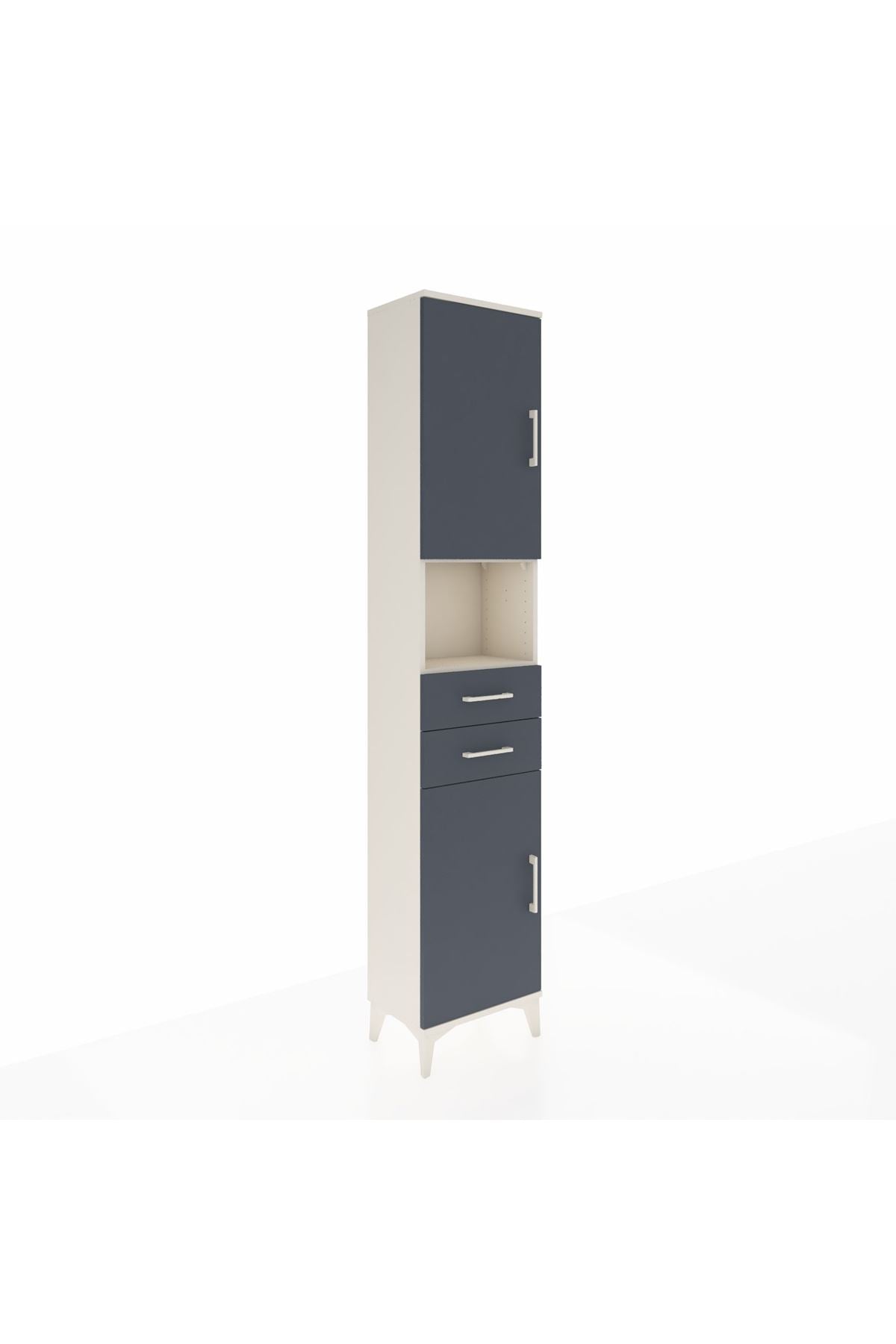 Arges Dolap 4 Raflı 2 Çekmeceli 2 Kapaklı 44x30x221 - S28M233V2A