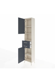 Arges Dolap 4 Raflı 2 Çekmeceli 2 Kapaklı 44x30x221 - S28M233V2A