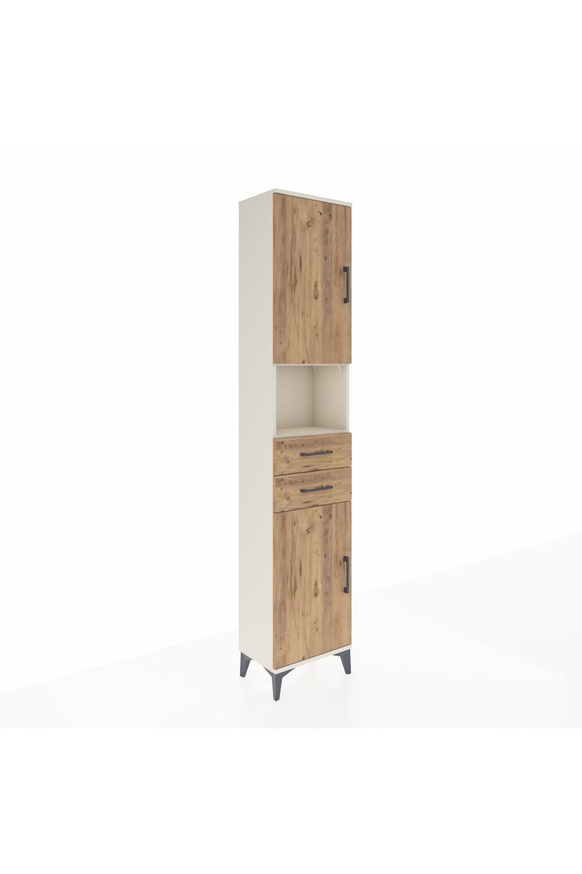 Arges Dolap 4 Raflı 2 Çekmeceli 2 Kapaklı 44x30x221 - S28M233V3A