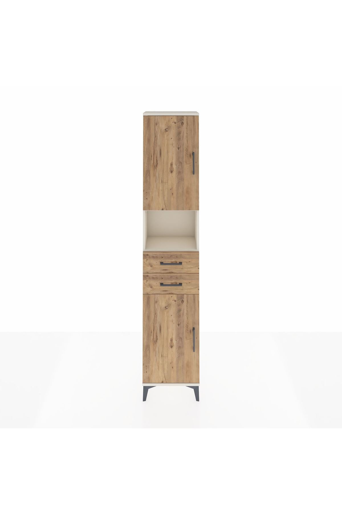 Arges Dolap 4 Raflı 2 Çekmeceli 2 Kapaklı 44x30x221 - S28M233V3A