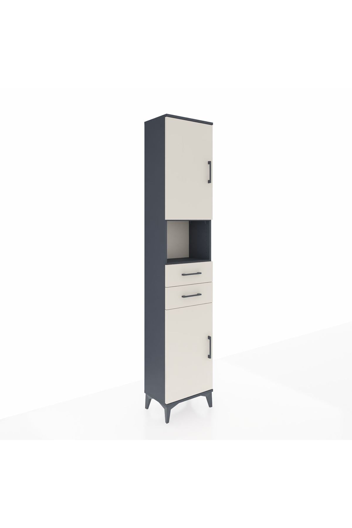 Arges Dolap 4 Raflı 2 Çekmeceli 2 Kapaklı 44x30x221 - S28M233V4A
