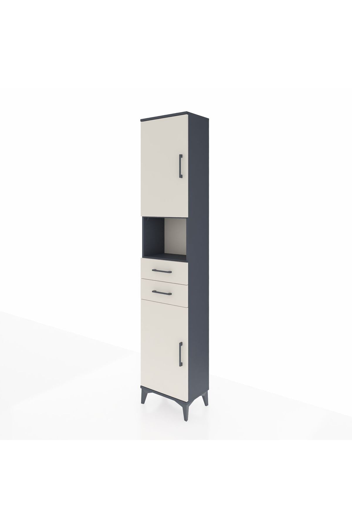 Arges Dolap 4 Raflı 2 Çekmeceli 2 Kapaklı 44x30x221 - S28M233V4A