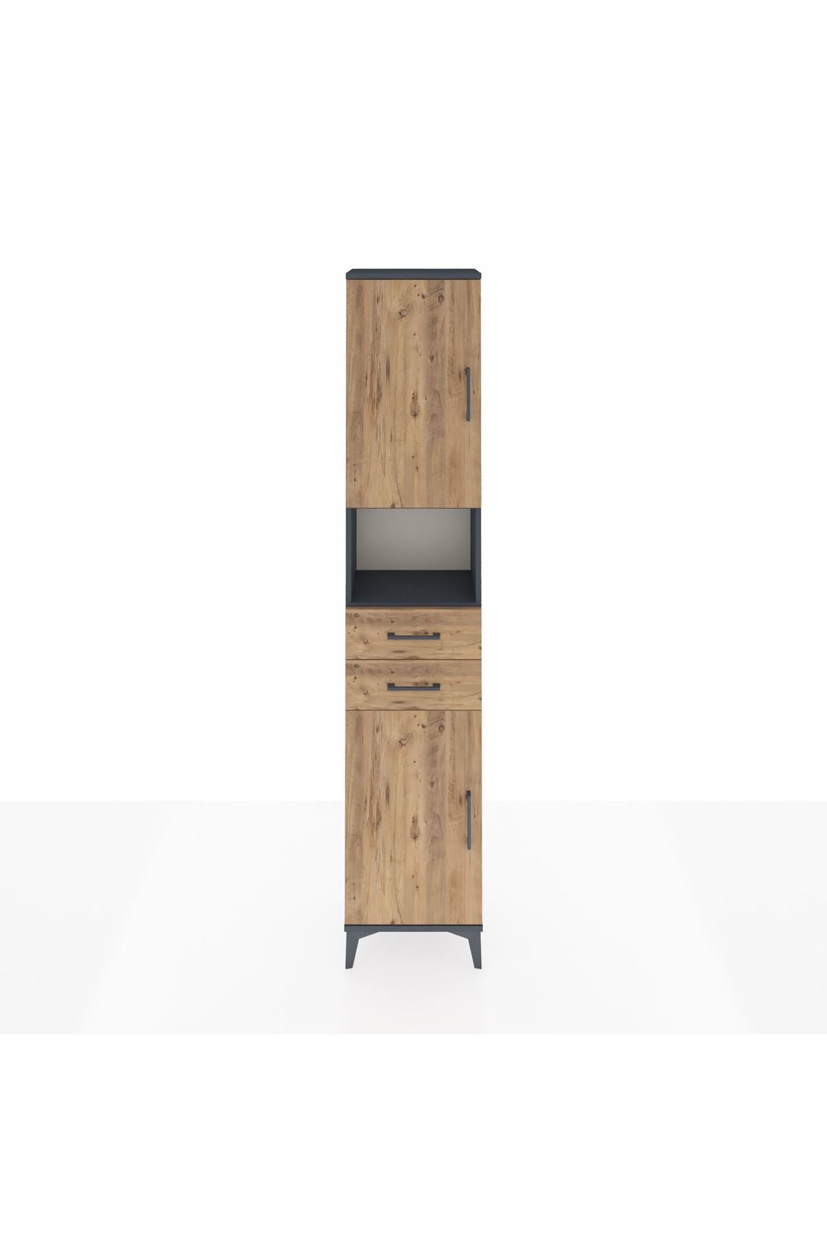 Arges Dolap 4 Raflı 2 Çekmeceli 2 Kapaklı 44x30x221 - S28M233V6A