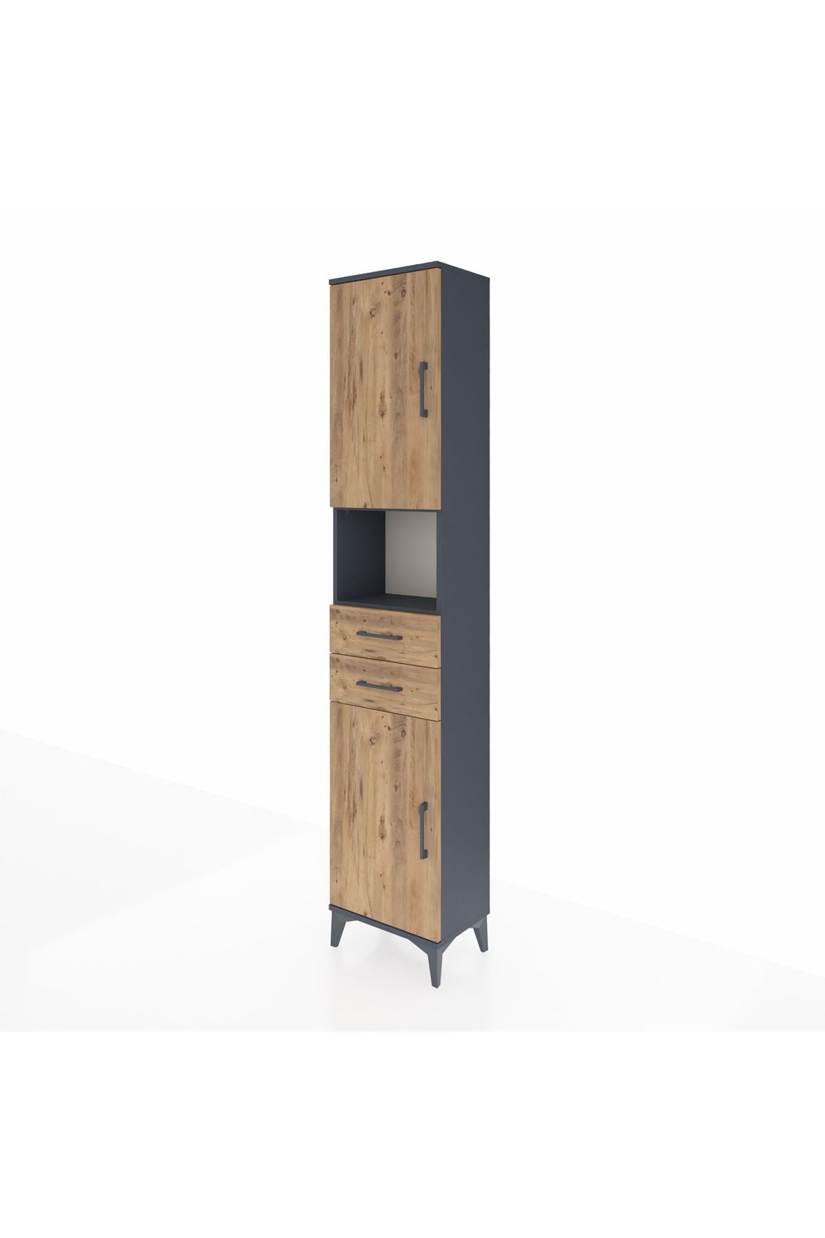 Arges Dolap 4 Raflı 2 Çekmeceli 2 Kapaklı 44x30x221 - S28M233V6A
