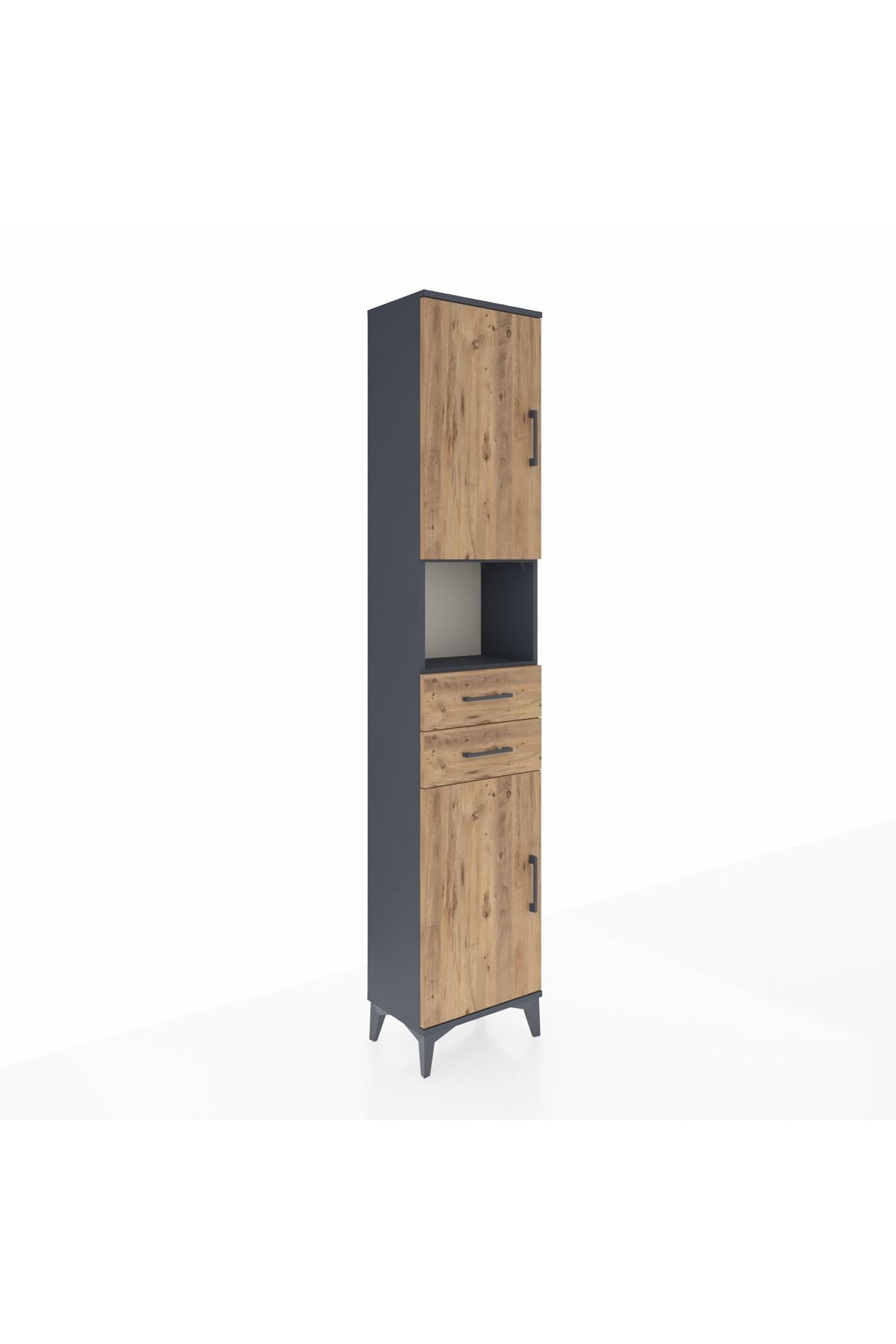 Arges Dolap 4 Raflı 2 Çekmeceli 2 Kapaklı 44x30x221 - S28M233V6A