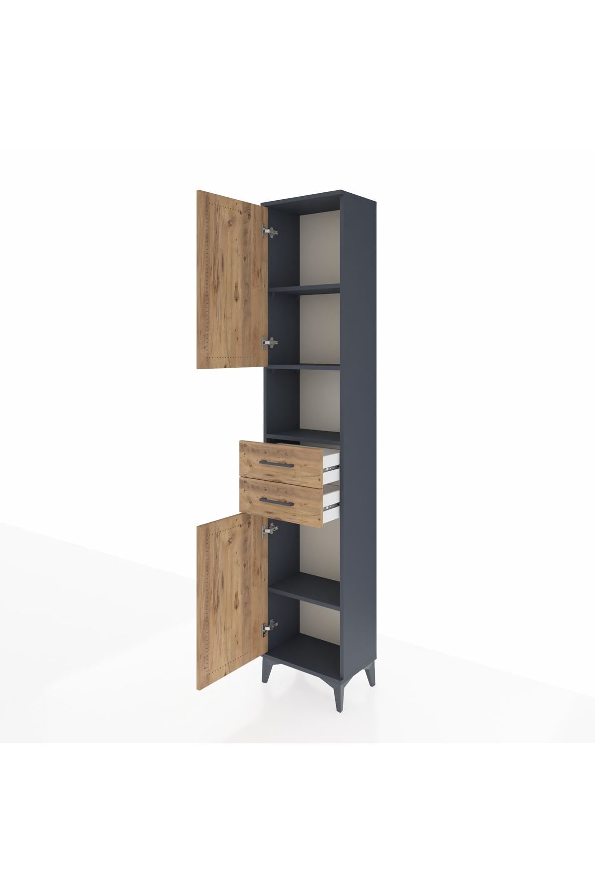 Arges Dolap 4 Raflı 2 Çekmeceli 2 Kapaklı 44x30x221 - S28M233V6A