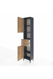 Arges Dolap 4 Raflı 2 Çekmeceli 2 Kapaklı 44x30x221 - S28M233V6A
