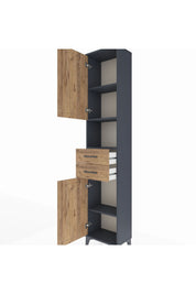 Arges Dolap 4 Raflı 2 Çekmeceli 2 Kapaklı 44x30x221 - S28M233V6A