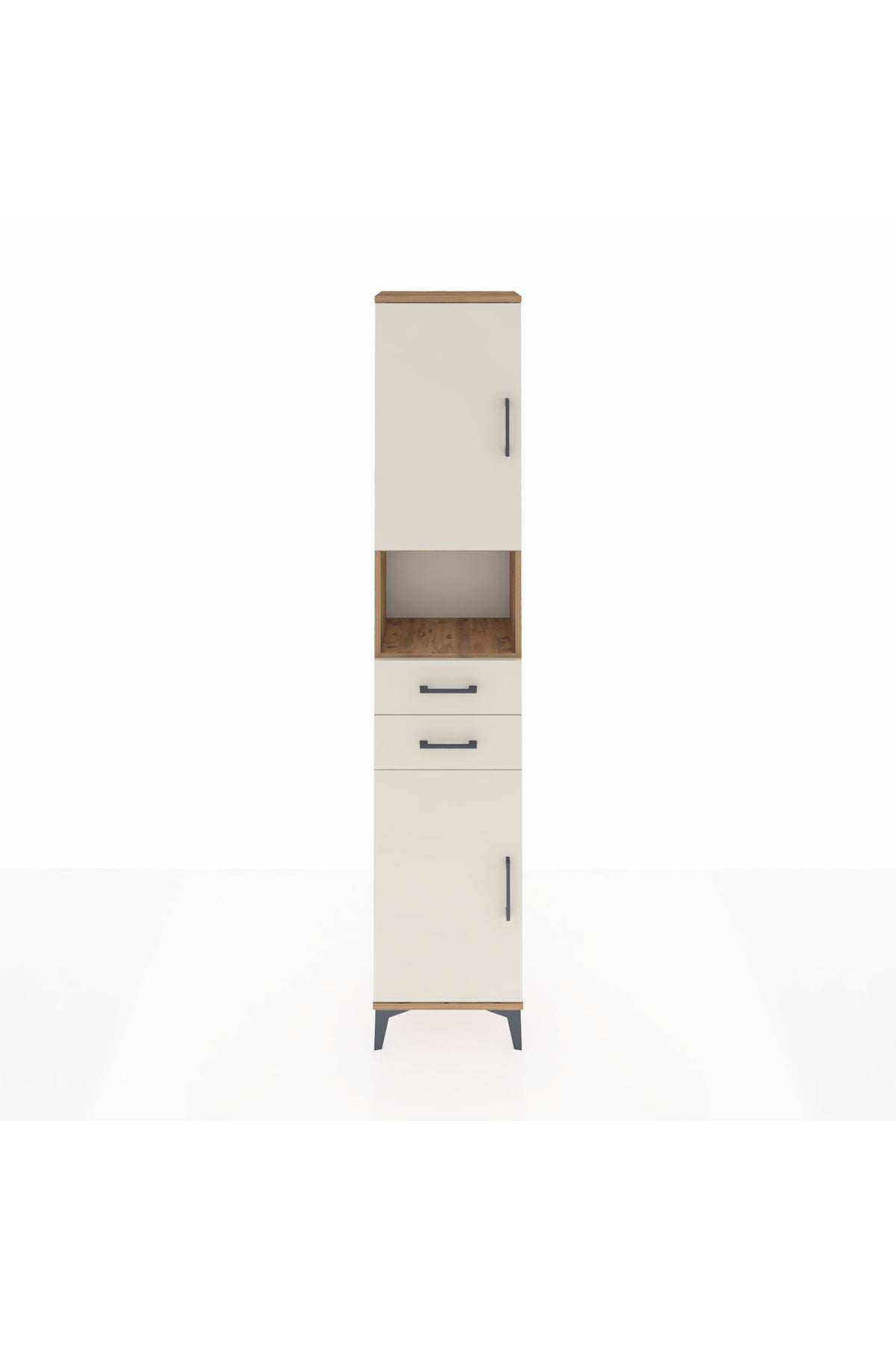 Arges Dolap 4 Raflı 2 Çekmeceli 2 Kapaklı 44x30x221 - S28M233V7A