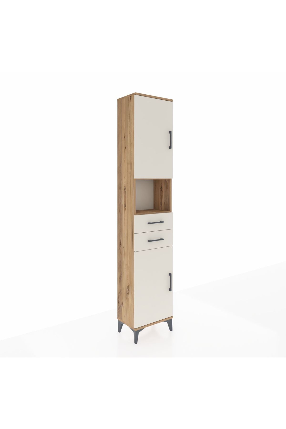 Arges Dolap 4 Raflı 2 Çekmeceli 2 Kapaklı 44x30x221 - S28M233V7A