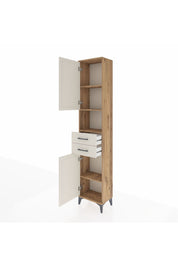 Arges Dolap 4 Raflı 2 Çekmeceli 2 Kapaklı 44x30x221 - S28M233V7A