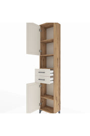 Arges Dolap 4 Raflı 2 Çekmeceli 2 Kapaklı 44x30x221 - S28M233V7A
