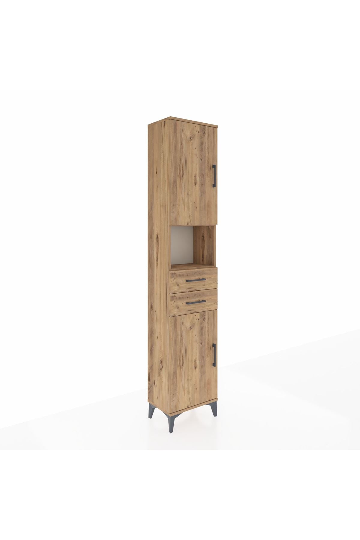 Arges Dolap 4 Raflı 2 Çekmeceli 2 Kapaklı 44x30x221 - S28M233V9A