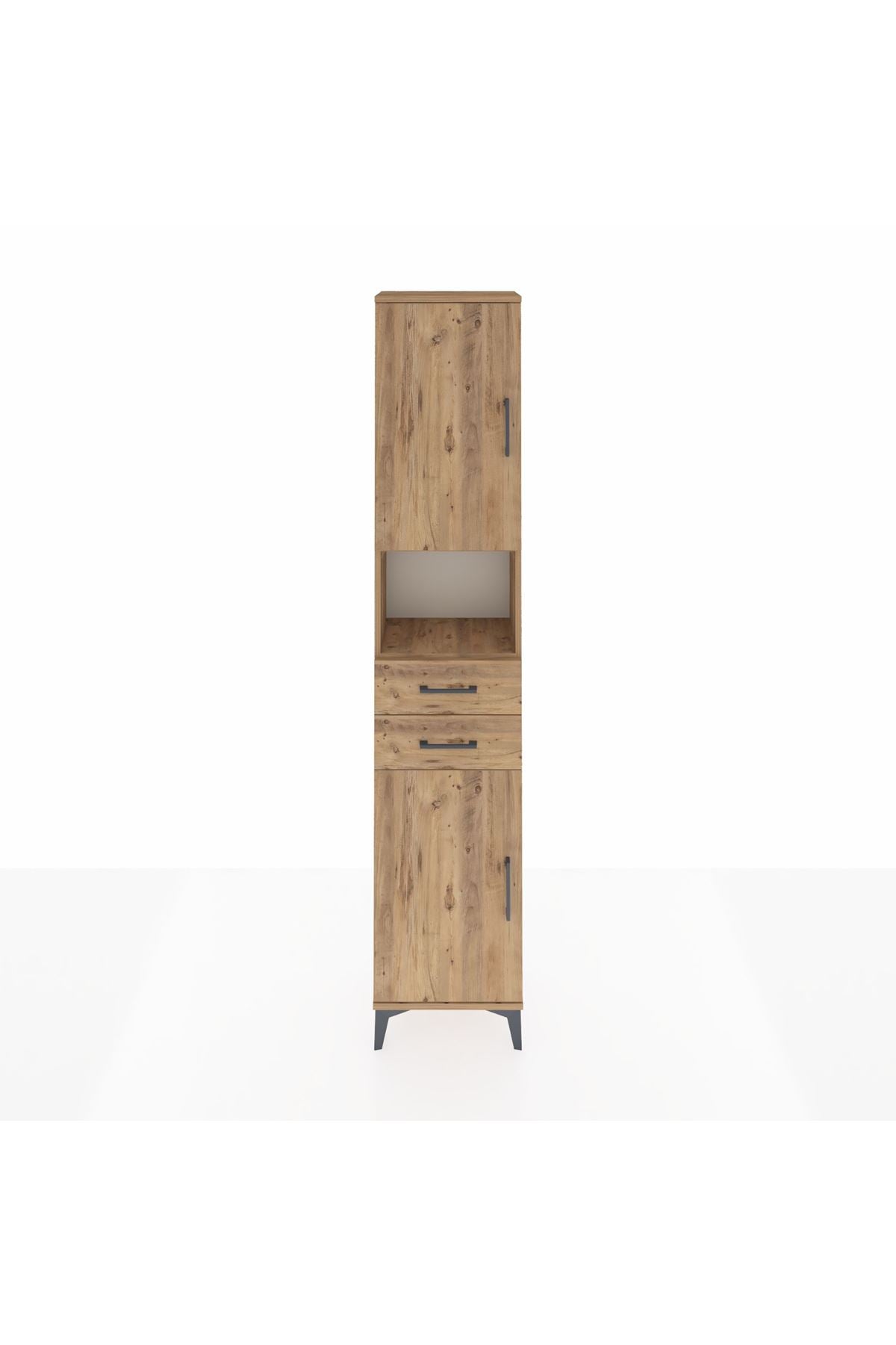Arges Dolap 4 Raflı 2 Çekmeceli 2 Kapaklı 44x30x221 - S28M233V9A