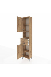Arges Dolap 4 Raflı 2 Çekmeceli 2 Kapaklı 44x30x221 - S28M233V9A