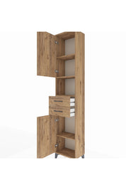 Arges Dolap 4 Raflı 2 Çekmeceli 2 Kapaklı 44x30x221 - S28M233V9A