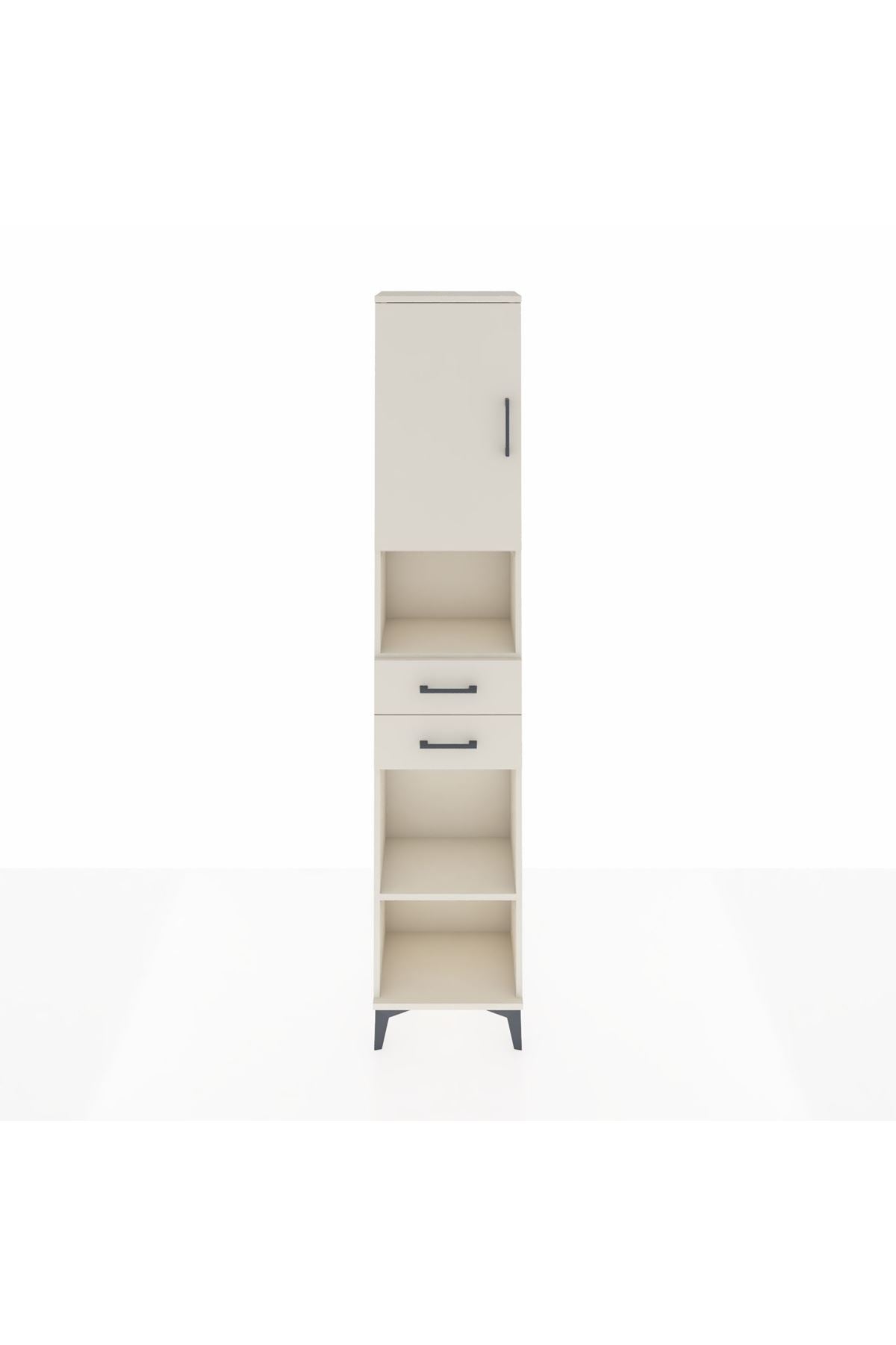 Arges Dolap 4 Raflı 2 Çekmeceli Tek Kapaklı 44x30x221 - S28M234V1A
