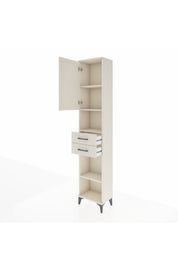 Arges Dolap 4 Raflı 2 Çekmeceli Tek Kapaklı 44x30x221 - S28M234V1A