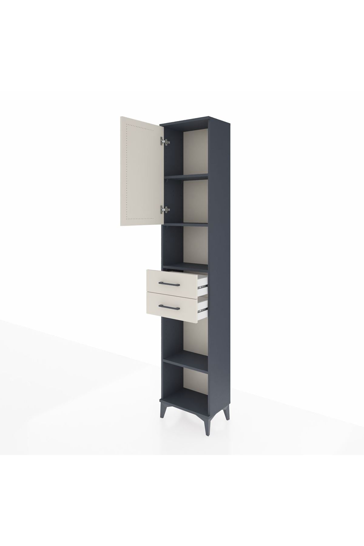 Arges Dolap 4 Raflı 2 Çekmeceli Tek Kapaklı 44x30x221 - S28M234V4A