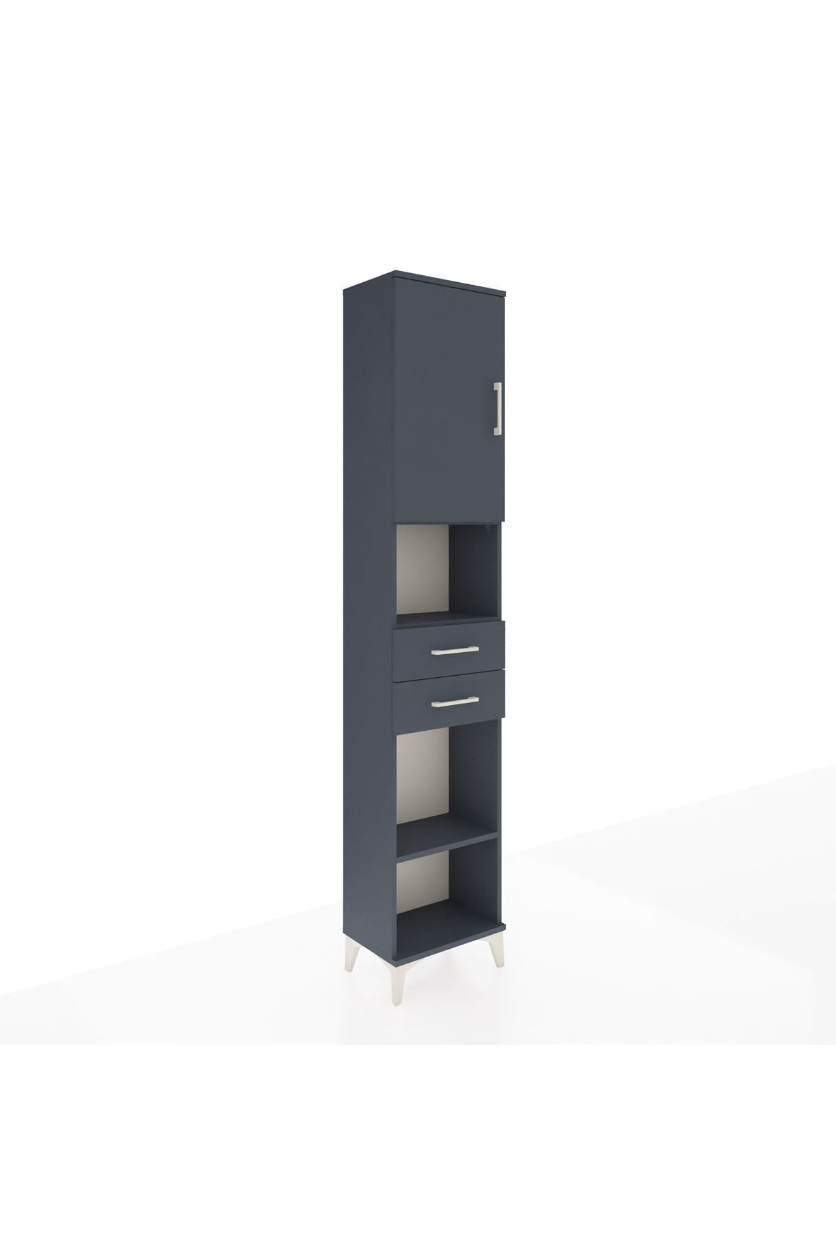 Arges Dolap 4 Raflı 2 Çekmeceli Tek Kapaklı 44x30x221 - S28M234V5A