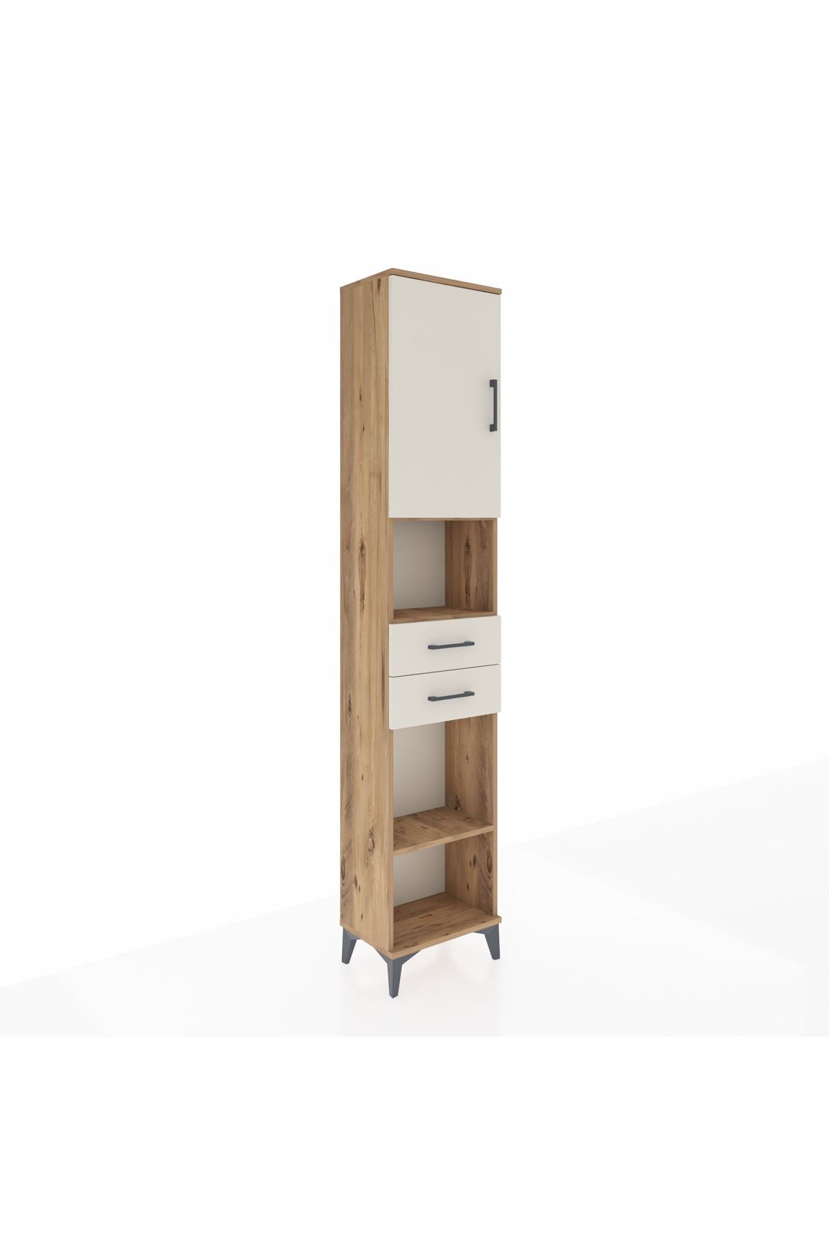 Arges Dolap 4 Raflı 2 Çekmeceli Tek Kapaklı 44x30x221 - S28M234V7A
