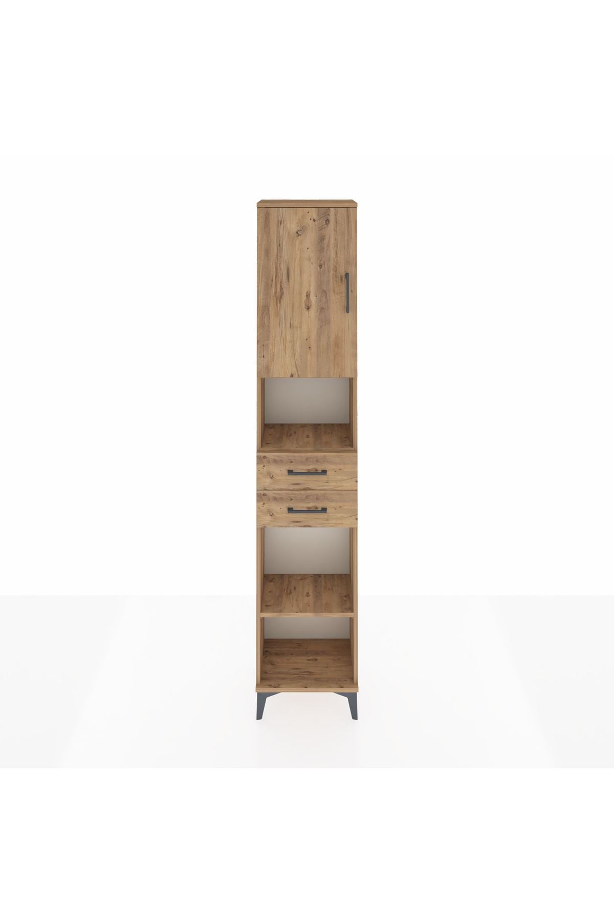 Arges Dolap 4 Raflı 2 Çekmeceli Tek Kapaklı 44x30x221 - S28M234V9A