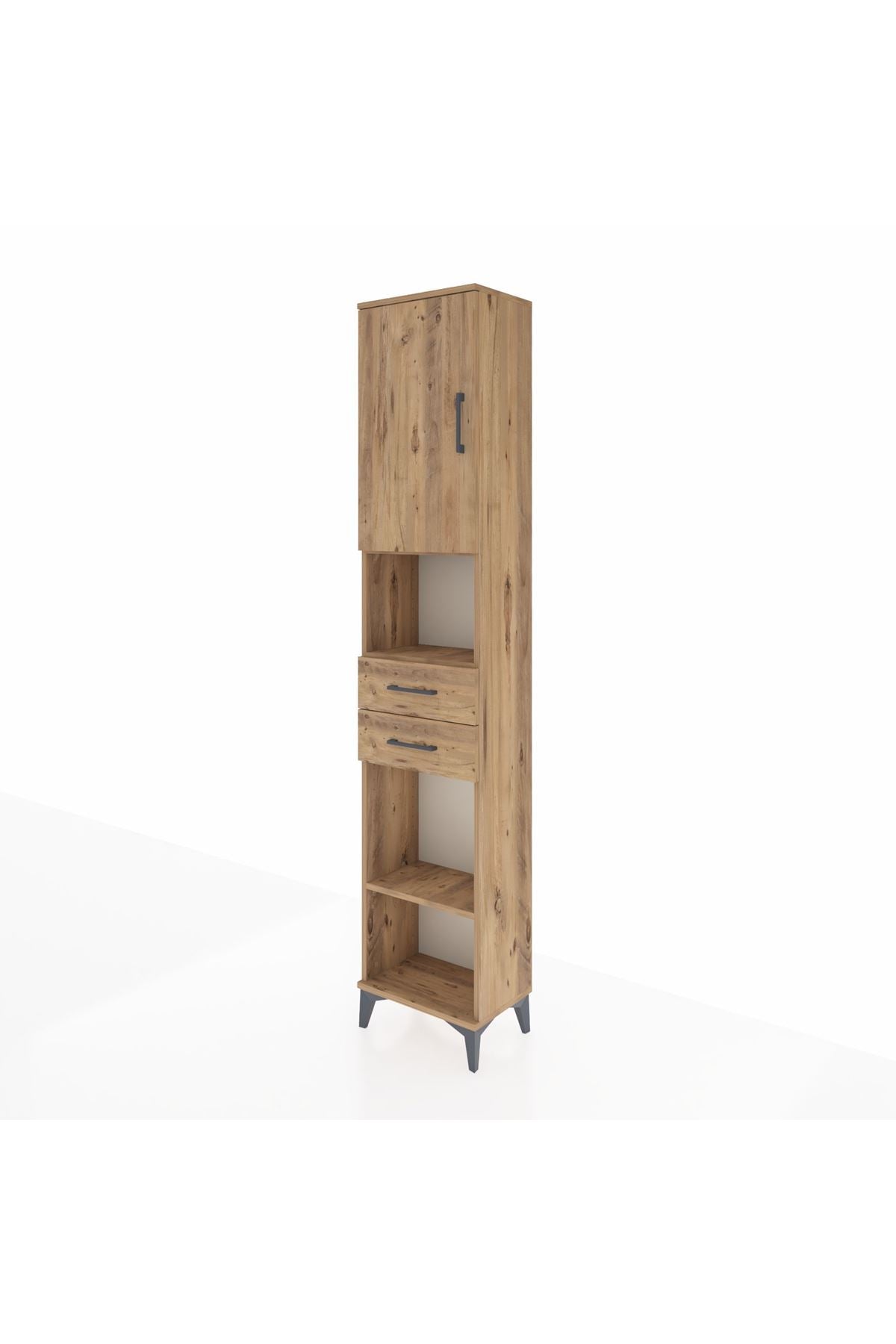 Arges Dolap 4 Raflı 2 Çekmeceli Tek Kapaklı 44x30x221 - S28M234V9A