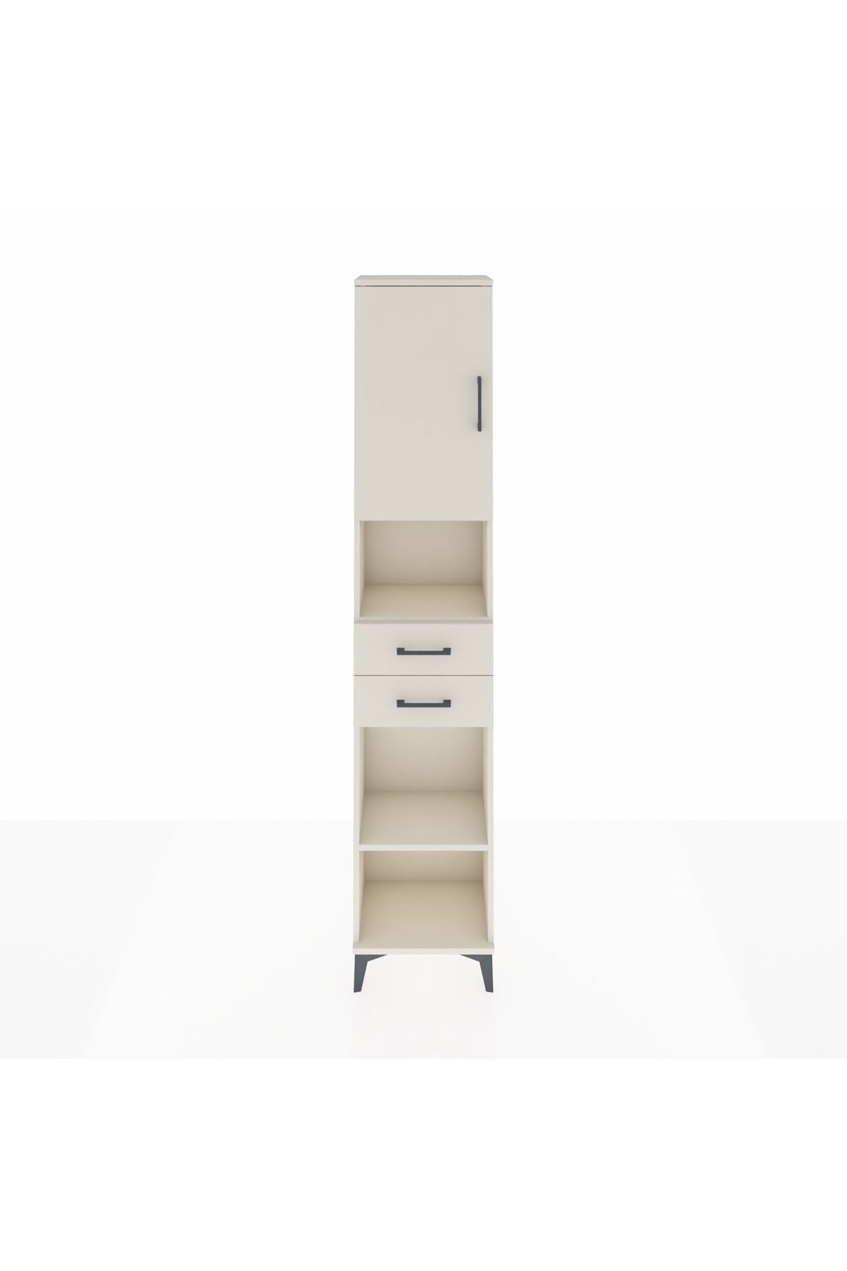 Arges Dolap 4 Raflı 2 Çekmeceli Tek Kapaklı 44x30x221 - S28M235V1A