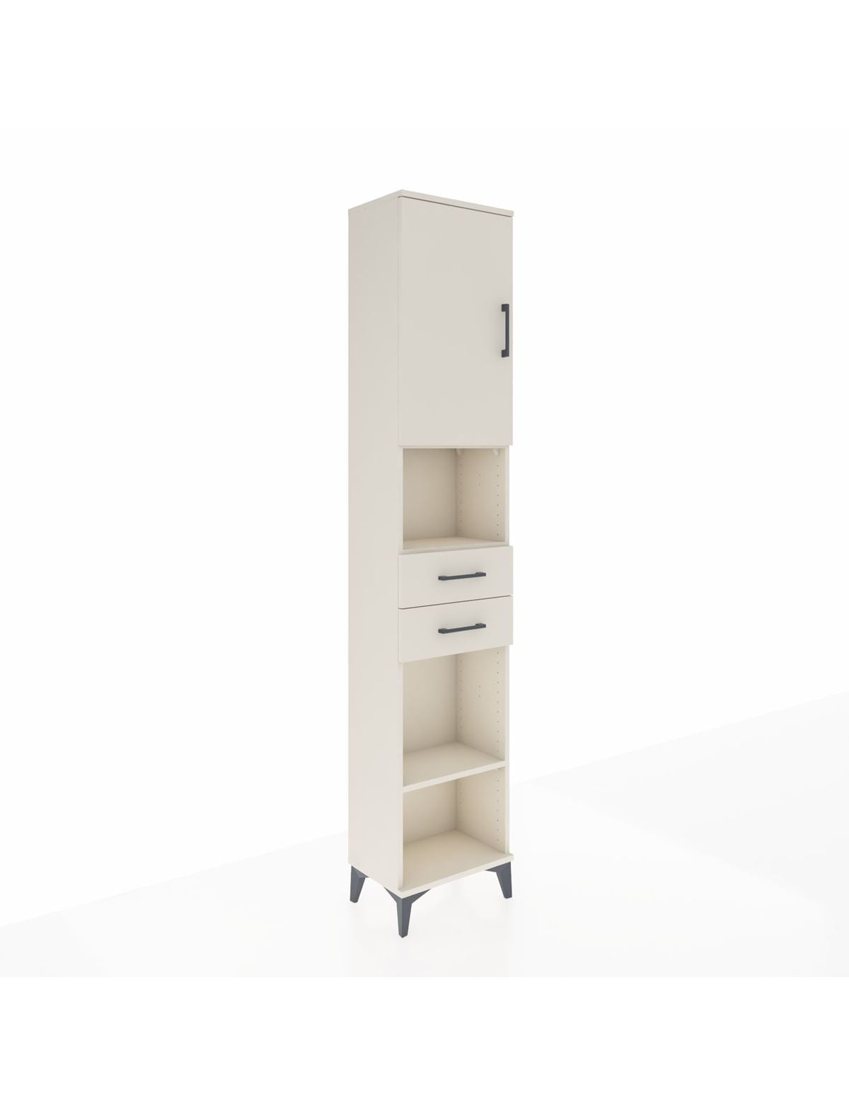 Arges Dolap 4 Raflı 2 Çekmeceli Tek Kapaklı 44x30x221 - S28M235V1A